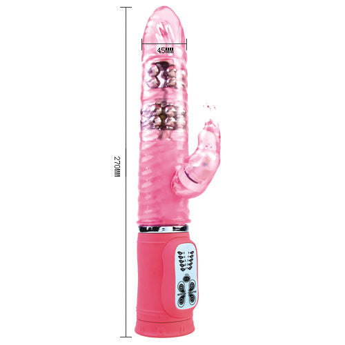 Cute Passion Bunny Vibrator Rotator Pink | 27 cm x 4.5 cm | BAILE