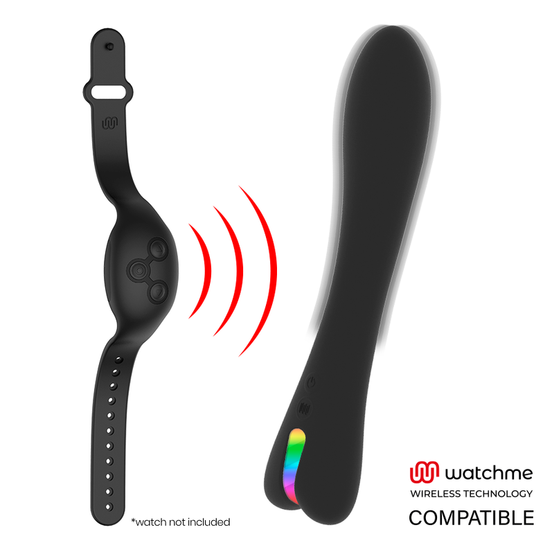 Ryan Vibrator Black | Watchme Compatible | 22.0 cm x 5.0 cm | BRILLY GLAM