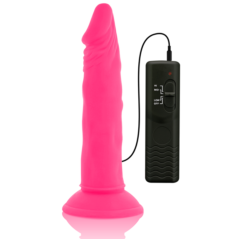 Flexible Vibrating Dildo Pink | 23.0 cm x 4.3 cm | DIVERSIA