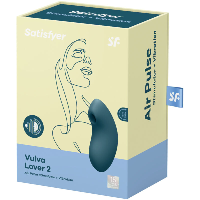SATISFYER - VULVA LOVER 2 AIR PULSE STIMULATOR & VIBRATOR WHITE