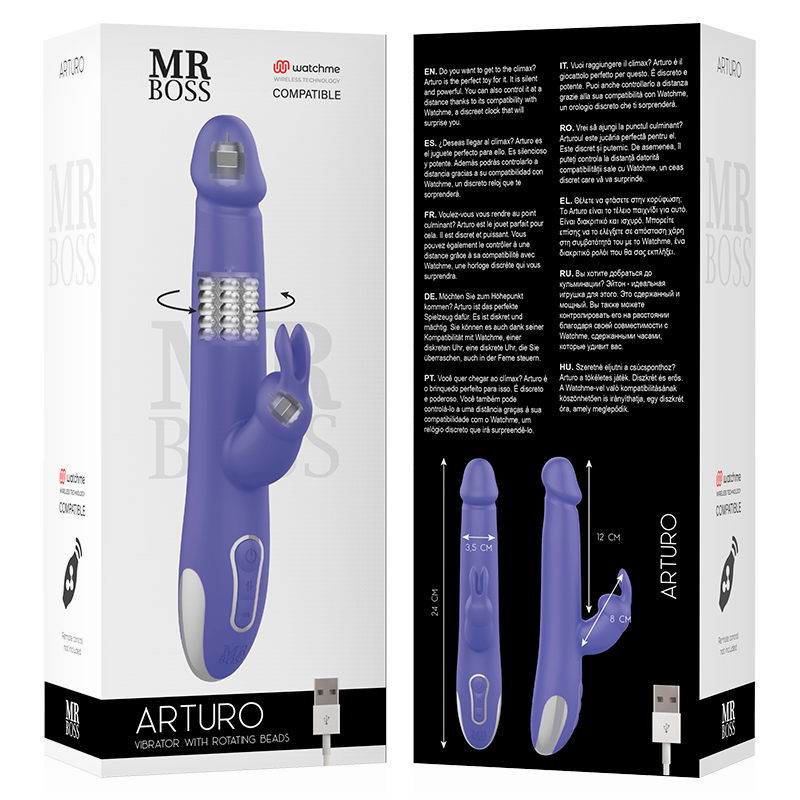 Arturo Vibrator & Rotator - Watchme Compatible - 24 cm - MR BOSS