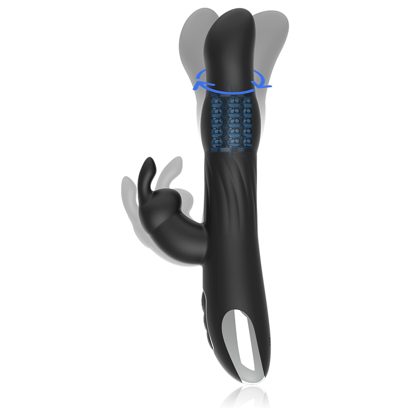 Watchme-Compatible Moebius Rabbit Vibrator & Rotator | 24.0 cm x 3.6 cm | Brilly Glam