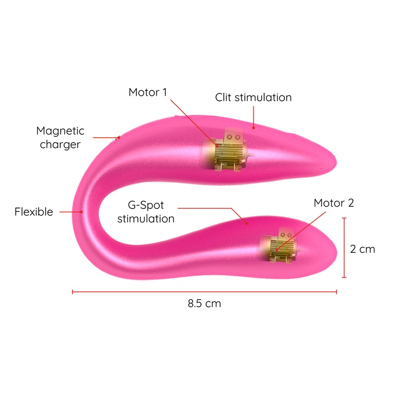 Lisboa Couples Vibrator – App-Controlled, Dual Stimulation, IPX7 – ONINDER