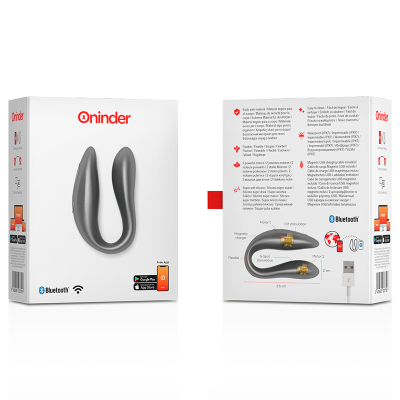 Lisboa Couples Vibrator – App-Controlled, Dual Stimulation, IPX7 – ONINDER