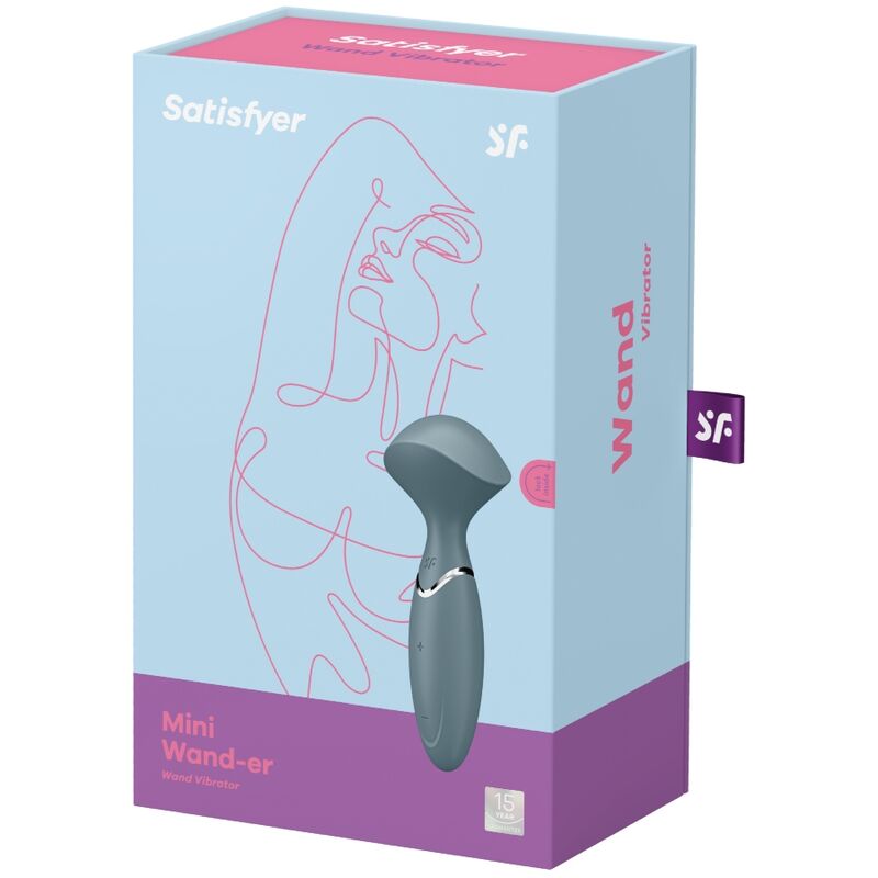 Mini Wand-er – Grey – 6.3 in – 12 Modes – Satisfyer
