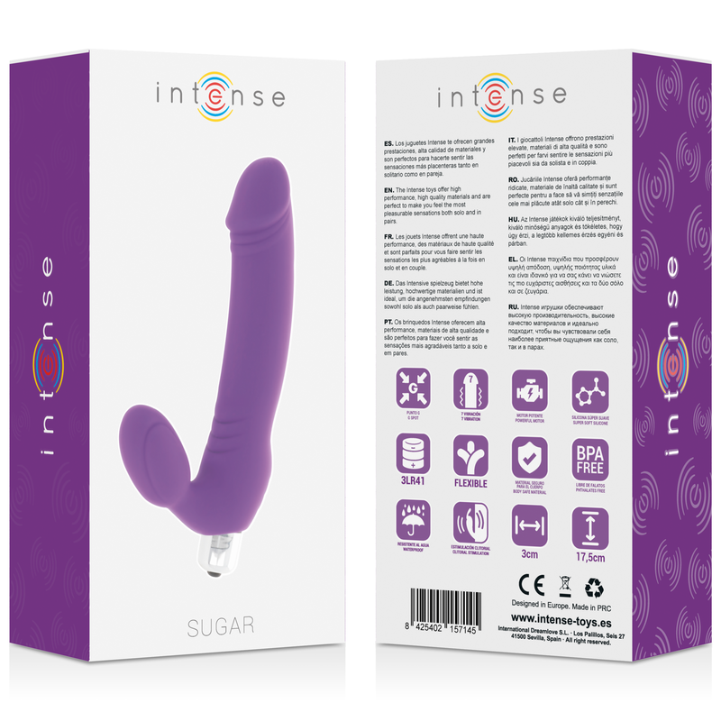 Sugar Silicone Vibrator Lilac | 17.5 cm x 3.0 cm | INTENSE