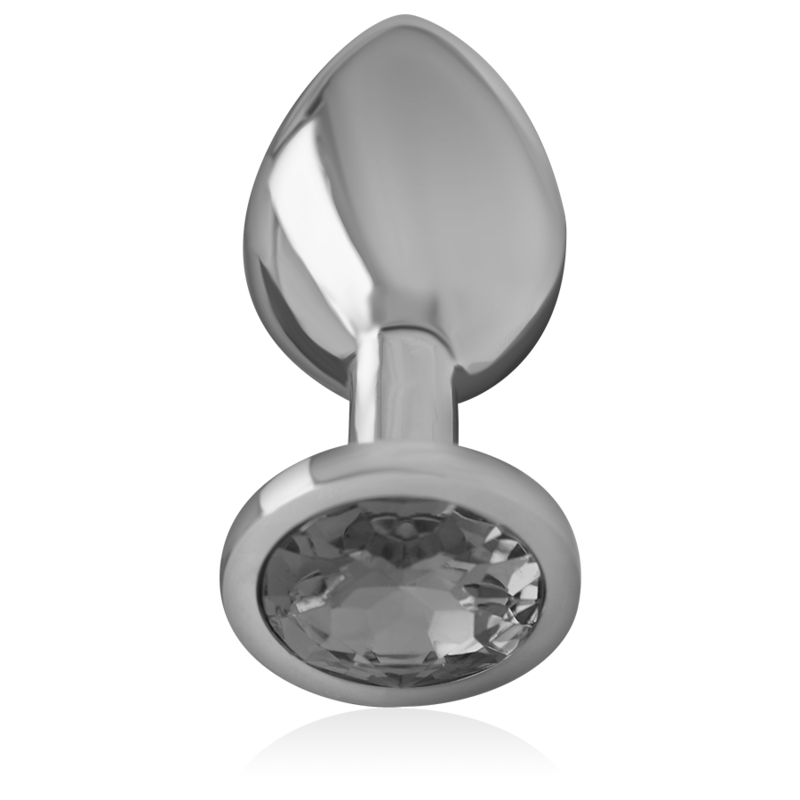 Metal Anal Plug Black Glass – Size M – 8×3.3 cm – INTENSE