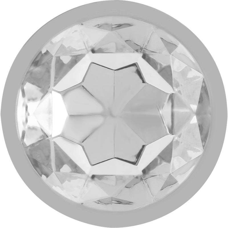 Aluminium Metal Anal Plug 8 cm x 3.3 cm – Silver Crystal