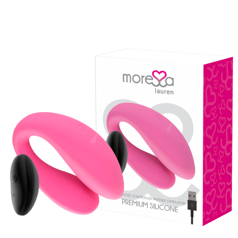Lauren Remote-Control Couples Stimulator, Dual Motors, Waterproof MORESSA
