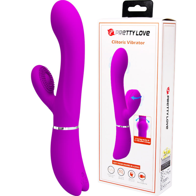 Clitoral & G-Spot Licking Vibrator | 12 Vibration + 4 Licking Modes | Pretty Love