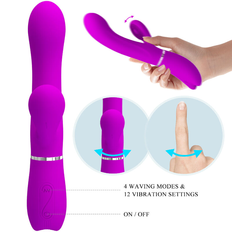 Clitoral & G-Spot Licking Vibrator | 12 Vibration + 4 Licking Modes | Pretty Love