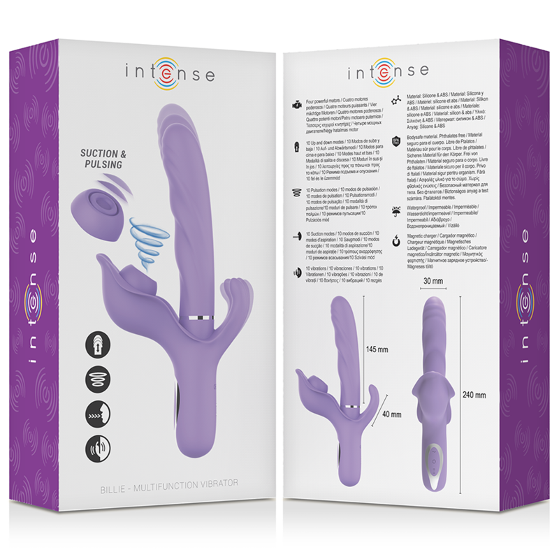 Billie Multifunction Vibrator - Up and Down, Suction, Pulsation - INTENSE
