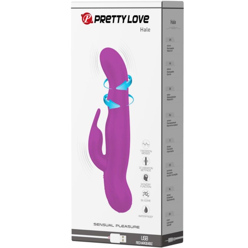 Highgrade Hale Vibrator Rotator Lilac | 23.1 cm x 3.7 cm | PRETTY LOVE