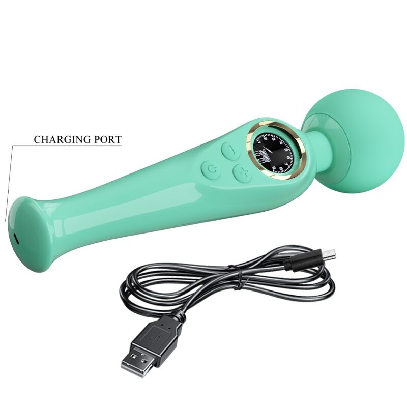 Skyler Wand Vibrator Green | 10 Modes × 9 Speeds | Pretty Love