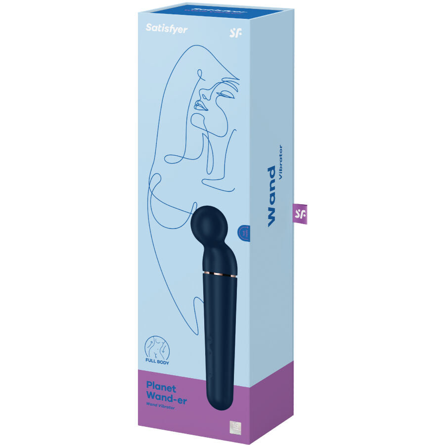 Planet Wand-er Blue - XXL Wand Massager - 60 Vibration Combos - Satisfyer