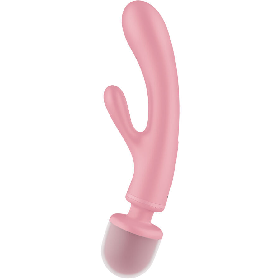 SATISFYER - TRIPLE LOVER RABBIT VIBRATOR MASSAGER GREY