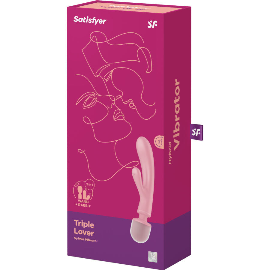 SATISFYER - TRIPLE LOVER RABBIT VIBRATOR MASSAGER GREY
