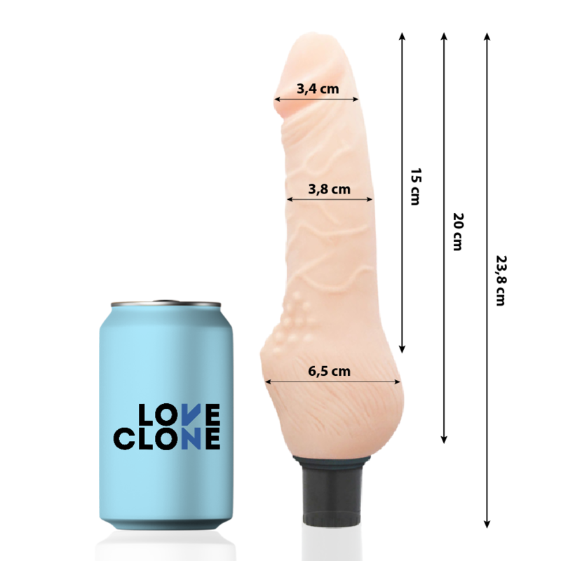 Daven Self-Lubricating Realistic Vibrator | 23.8 cm x 3.8 cm | LOVECLONE