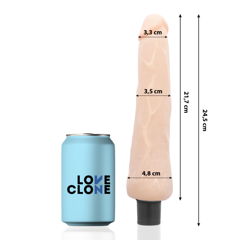 Self-Lubricating Realistic Vibrator Ragnar | 24.5 cm x 3.5 cm | LOVECLONE