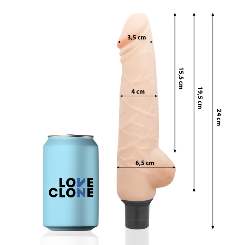 Harald Self-Lubricating Realistic Vibrator | 24.0 cm x 4.0 cm | LOVECLONE