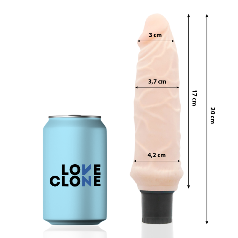 Ivar Self-Lubricating Realistic Vibrator | 20.0 cm x 3.7 cm | LOVECLONE