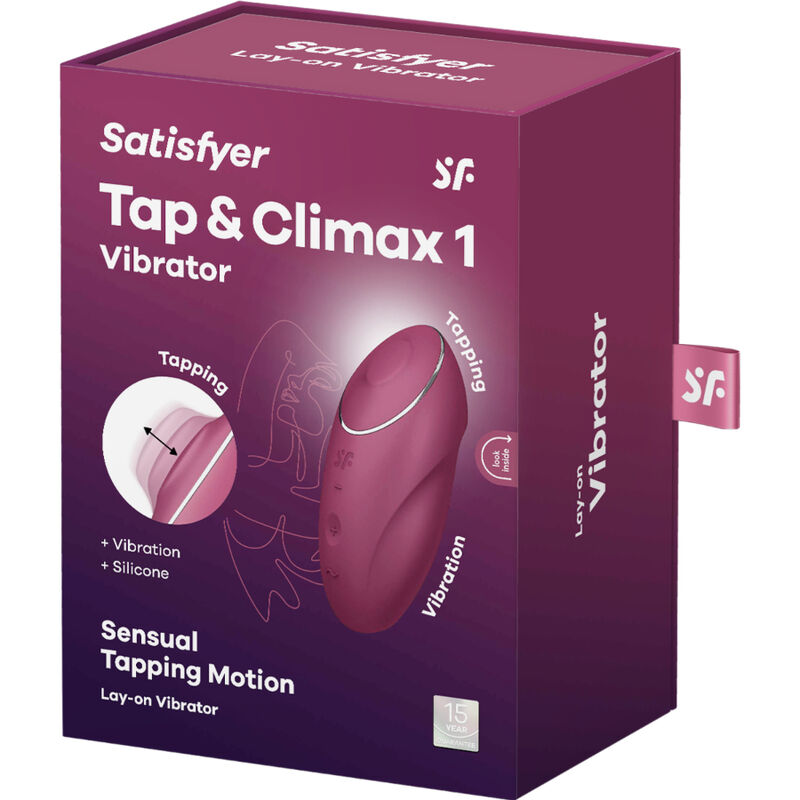 SATISFYER - TAP & CLIMAX 1 LAY-ON VIBRATOR GREY