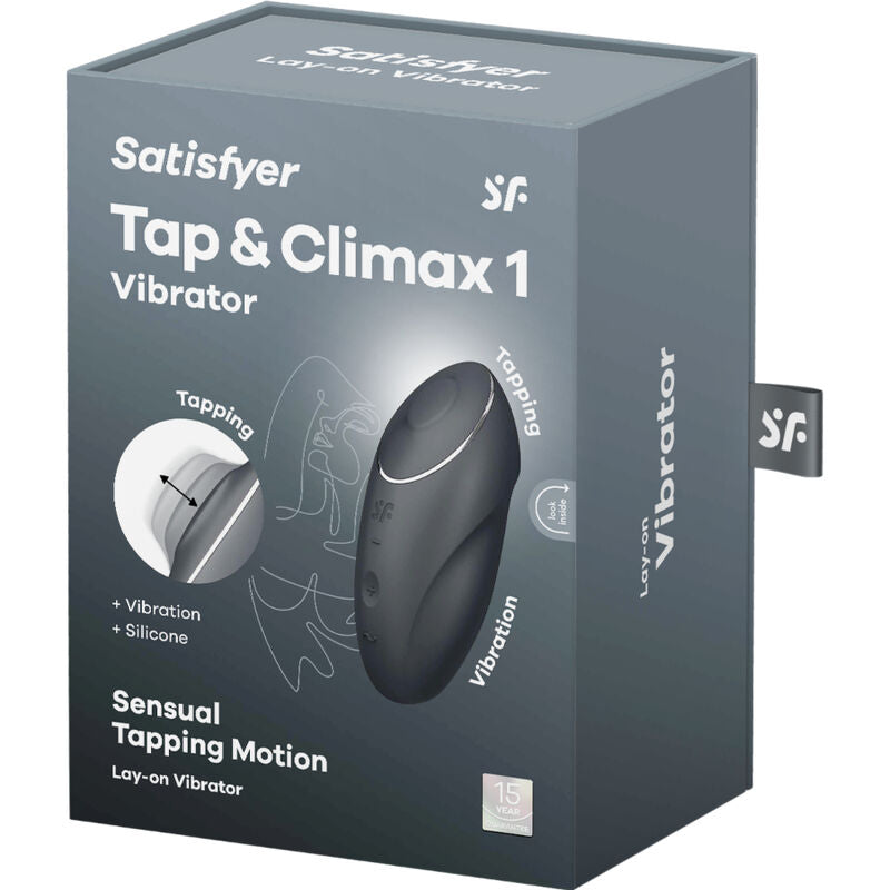 SATISFYER - TAP & CLIMAX 1 LAY-ON VIBRATOR GREY