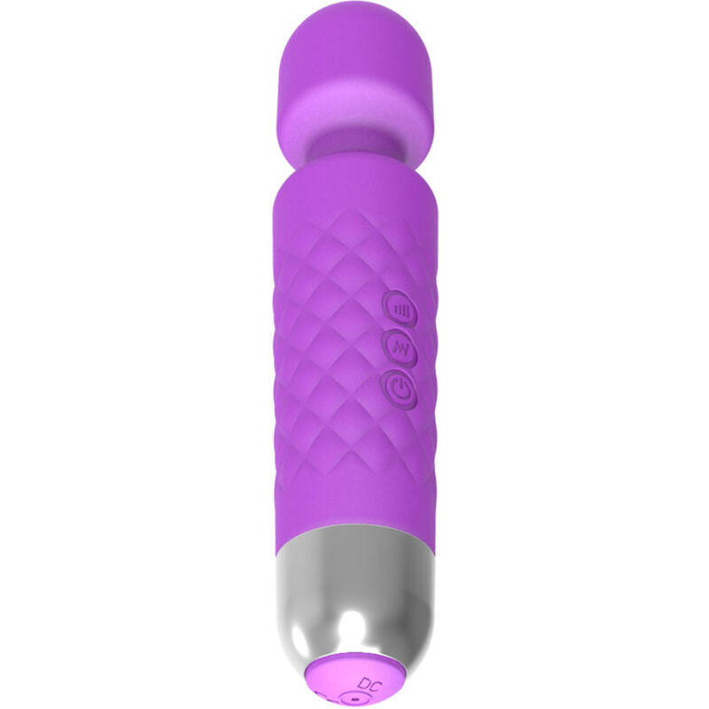 Mini Massager and Vibrator Violet 20 cm — 8 Speeds, 18 Patterns — Armony