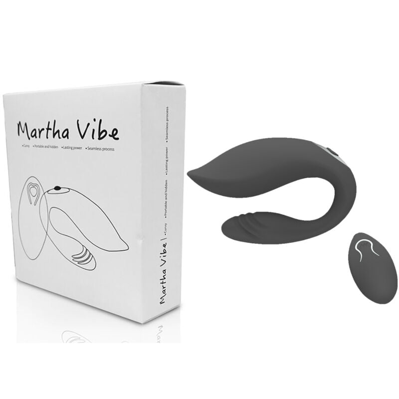 Martha Remote-Controlled Couples Vibrator Black | 10.0 cm x 4.0 cm - Armony