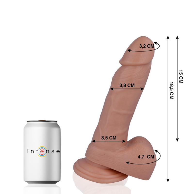 Realistic Dildo 18.5 cm x 3,8 cm with Suction Cup - MR INTENSE