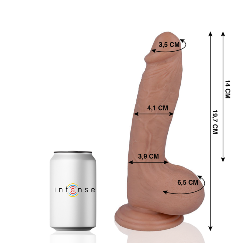 Realistic Dildo 19.7 cm x 4.1 cm with Balls – Suction Cup – MR INTENSE