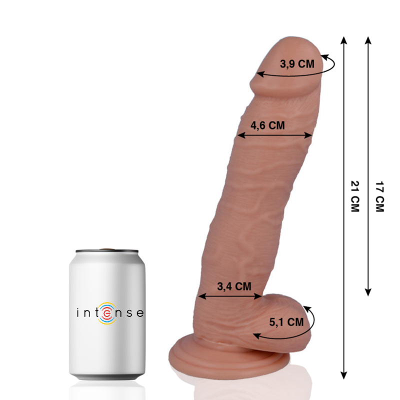 Realistic Dildo 21 cm x 4.6 cm  with Suction Cup - MR INTENSE