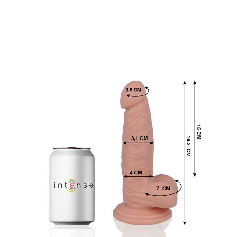 Realistic Dildo with Balls & Suction Cup 19.7 cm × 4.1 cm – MR INTENSE