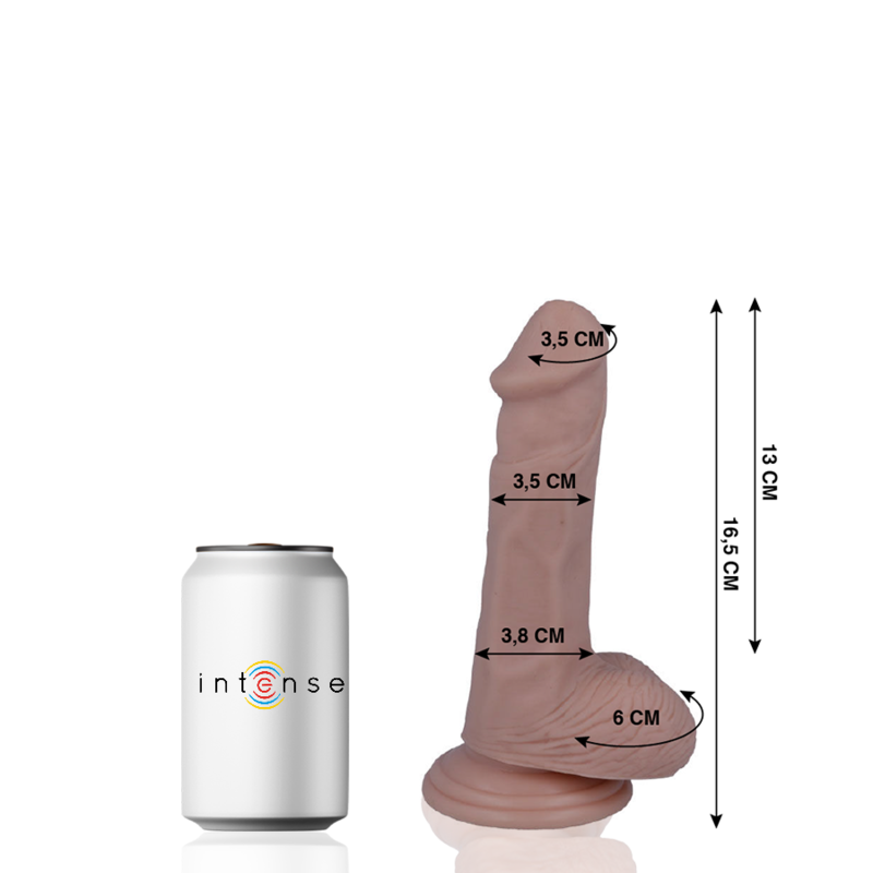 Realistic Dildo length 16.5 cm x 3.5 cm with Suction Cup - MR INTENSE