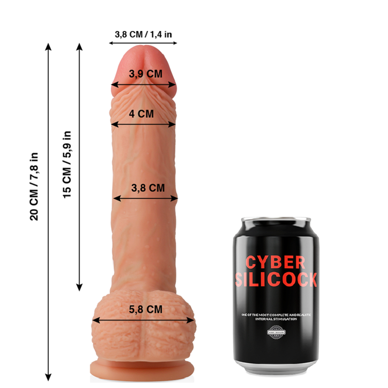 Ultra-Realistic Liquid Silicone Dong 20 cm × 3.8 cm – CYBER SILICOCK
