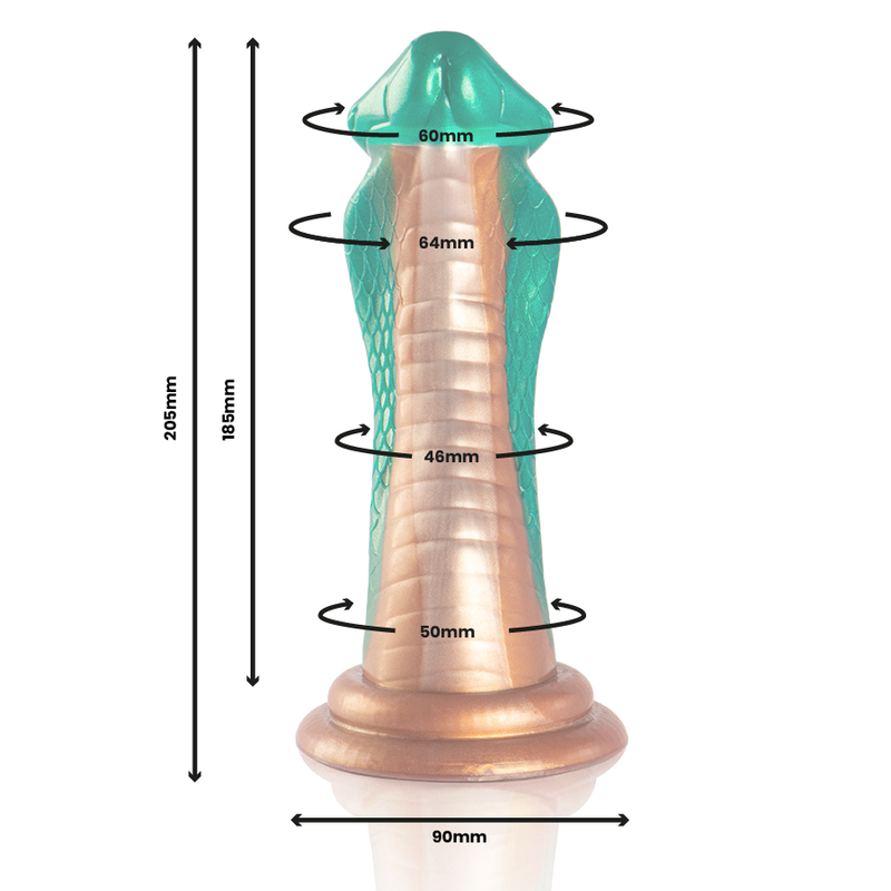 PYTHON Cobra Green Silicone Dildo 20.5 cm