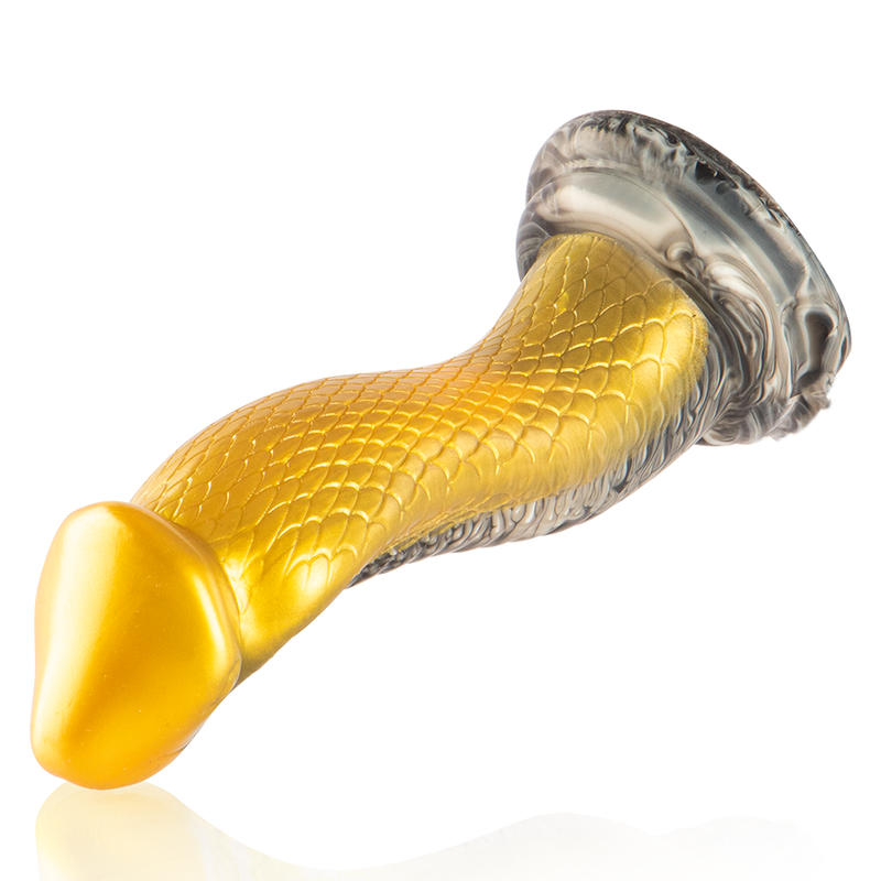 DRAKON Yellow Cobra Silicone Dildo 20.5 cm