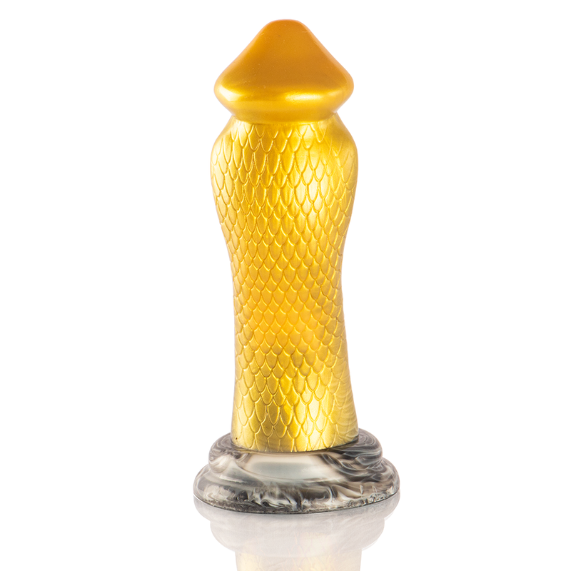 DRAKON Yellow Cobra Silicone Dildo 20.5 cm
