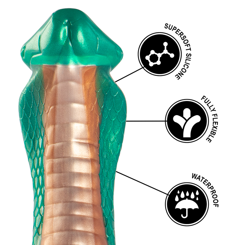 PYTHON Cobra Green Silicone Dildo 20.5 cm