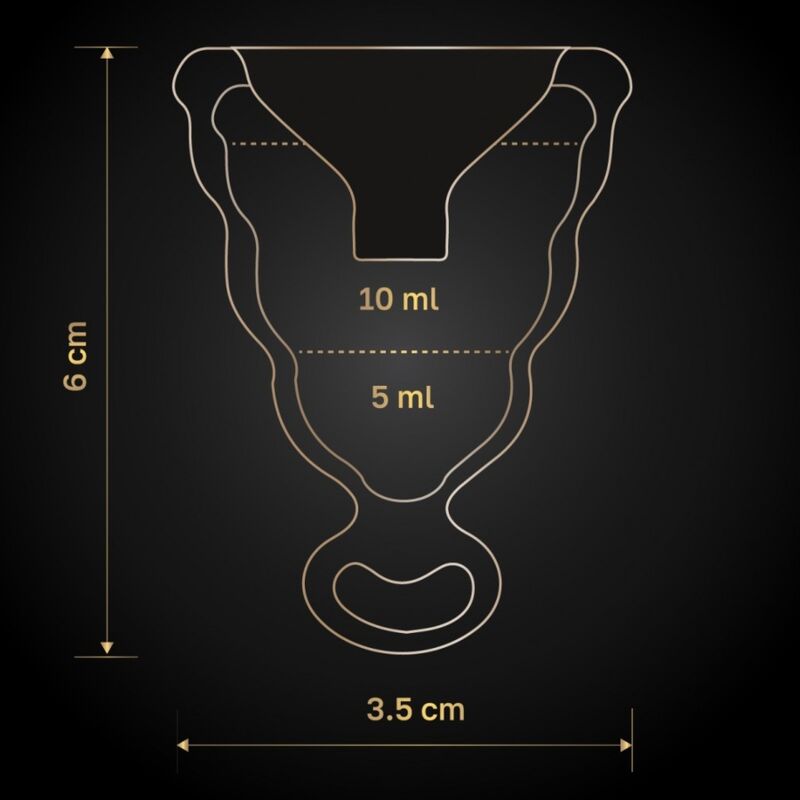 GCup Menstrual Cup with Check Valve | Size S · 20 ml | Black | G-Vibe