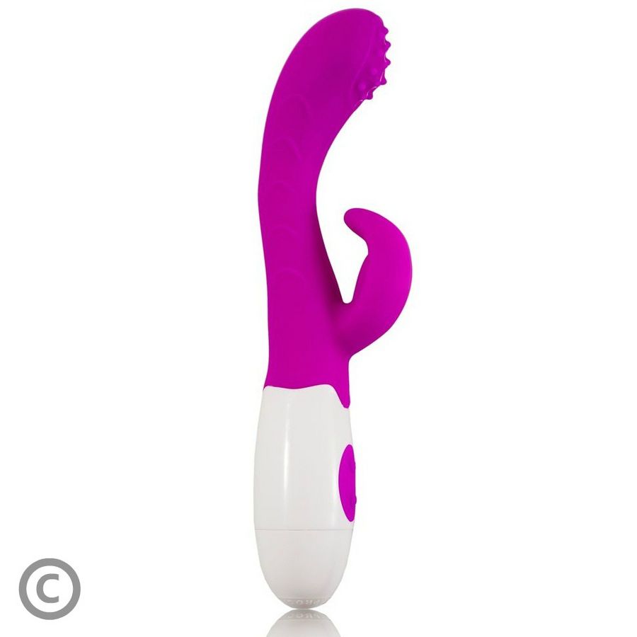 Pretty Love Arthur Silicone Rabbit Vibrator – 20 cm – Lilac/White