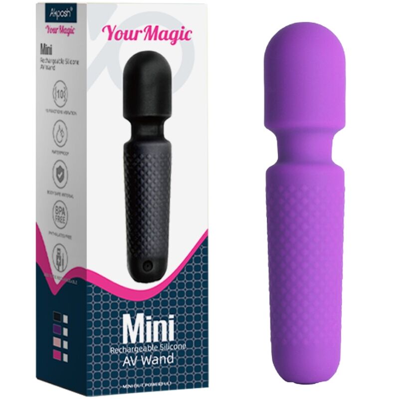 Your Magic Wand Dots Mini Massager – Rechargeable – 10 Modes – Purple – Armony
