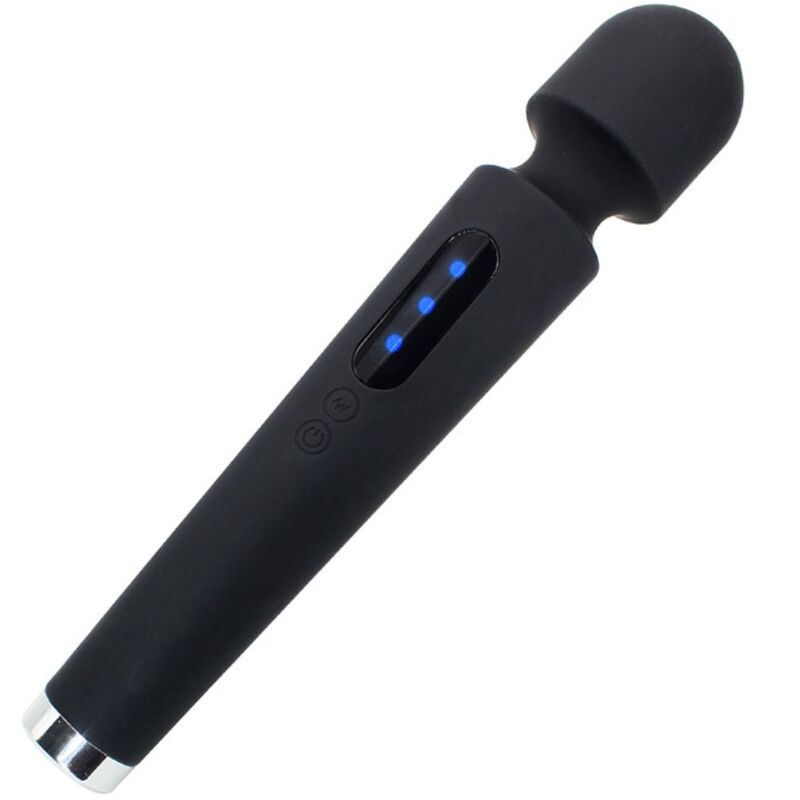 X Power Large Waterproof Silicone Wand Massager - Black - ARMONY