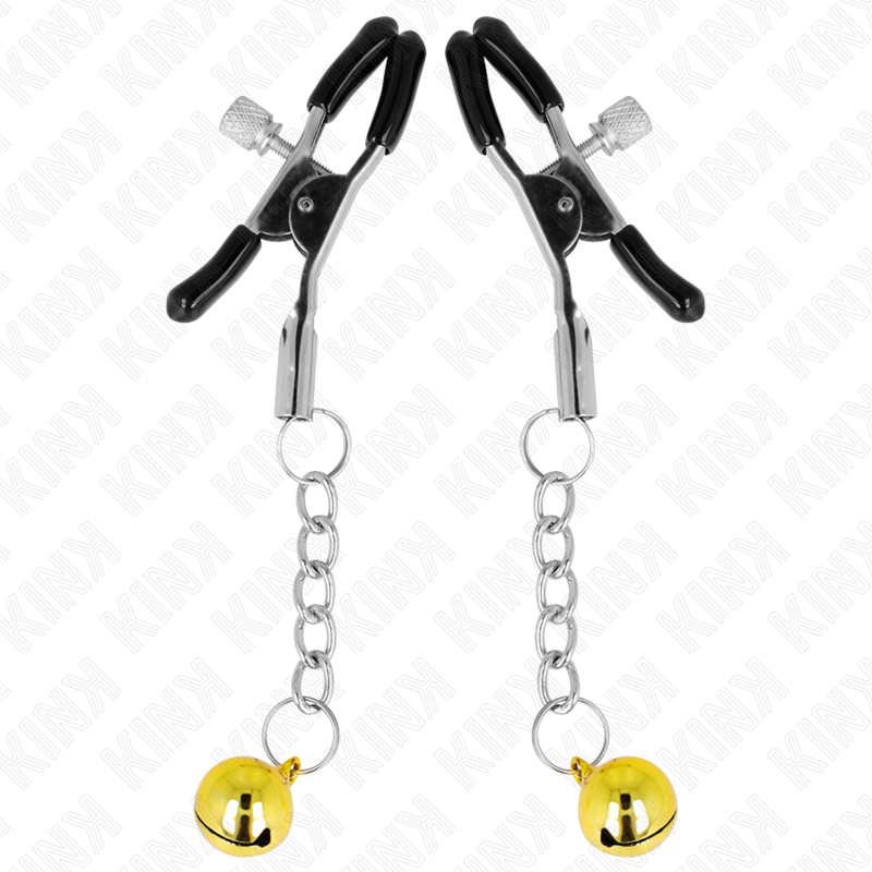 Gold Jingle Bell Pendant Nipple Clamps 6 cm – KINK