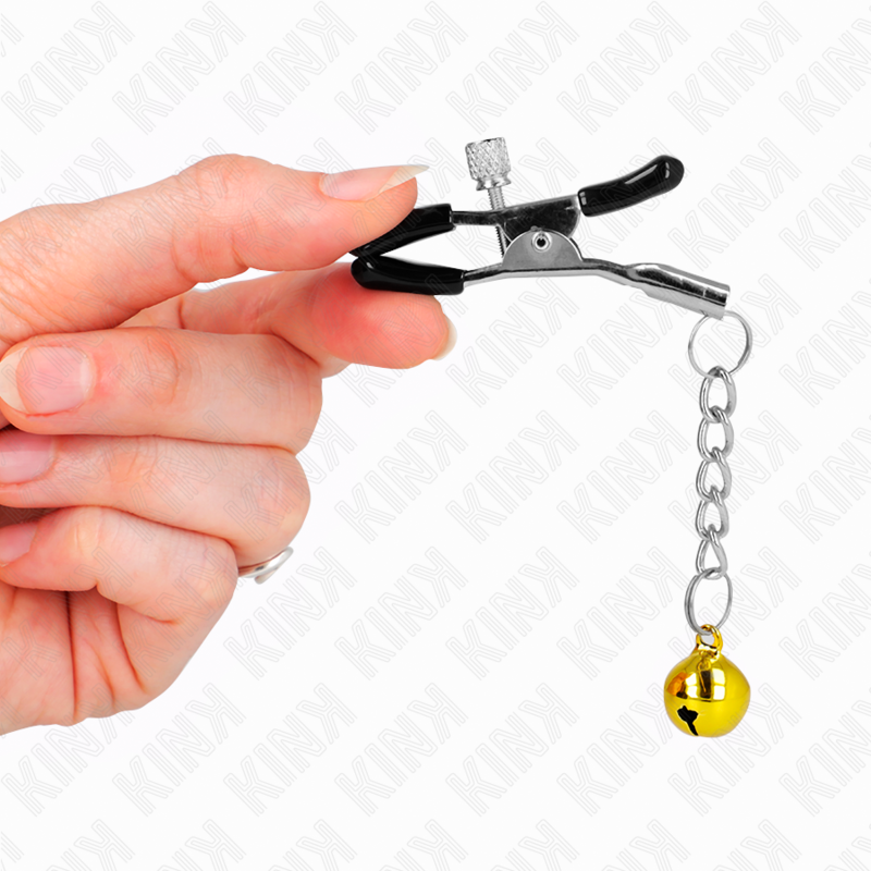 Gold Jingle Bell Pendant Nipple Clamps 6 cm – KINK