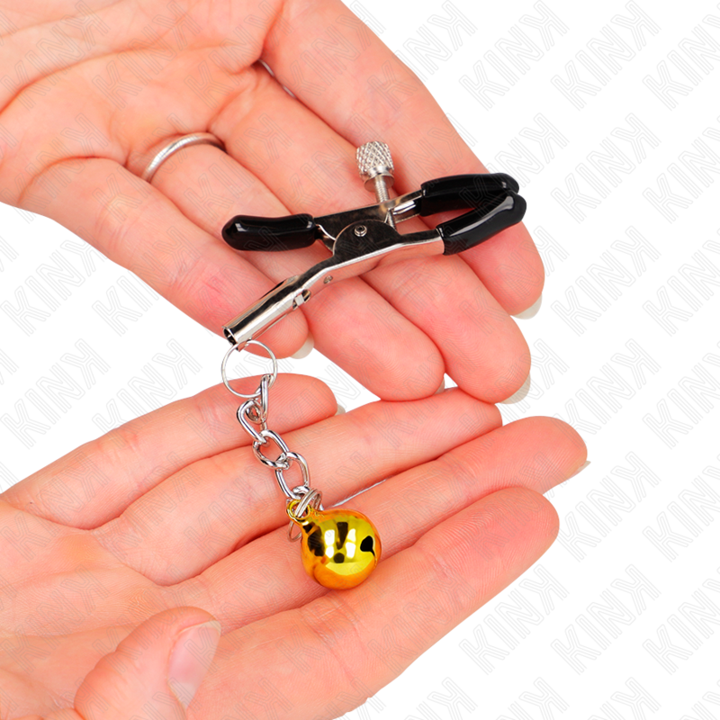 Gold Jingle Bell Pendant Nipple Clamps 6 cm – KINK