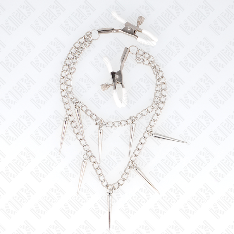 Nipple Clamps with Spikes & Chain 30 cm – KINK