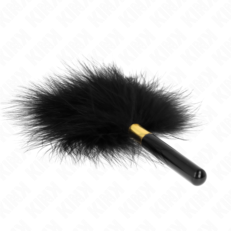 Black–Gold Metal Feather Tickler 18 cm – KINK