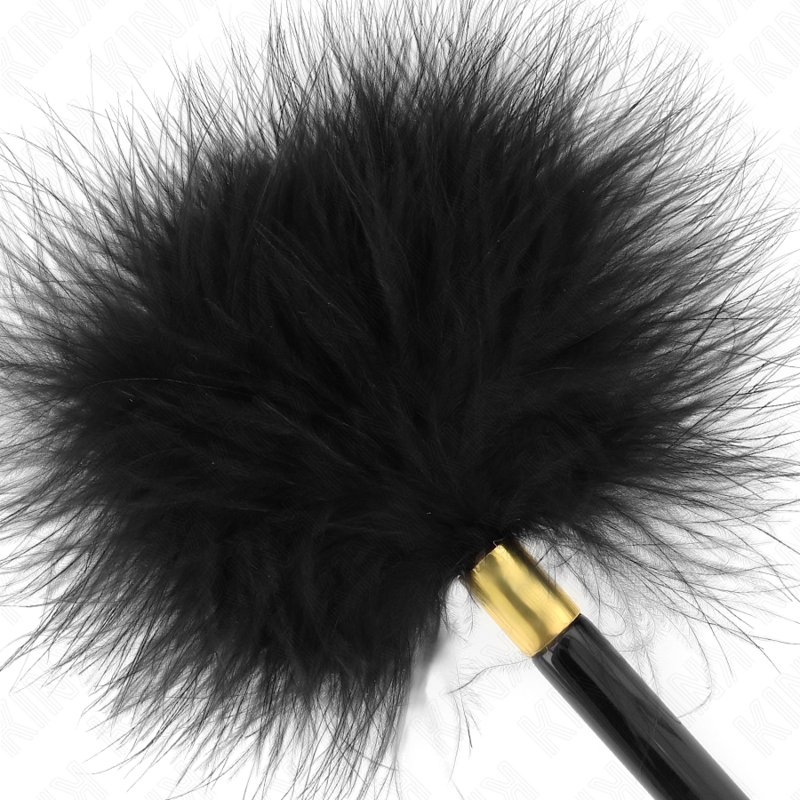 Black–Gold Metal Feather Tickler 18 cm – KINK