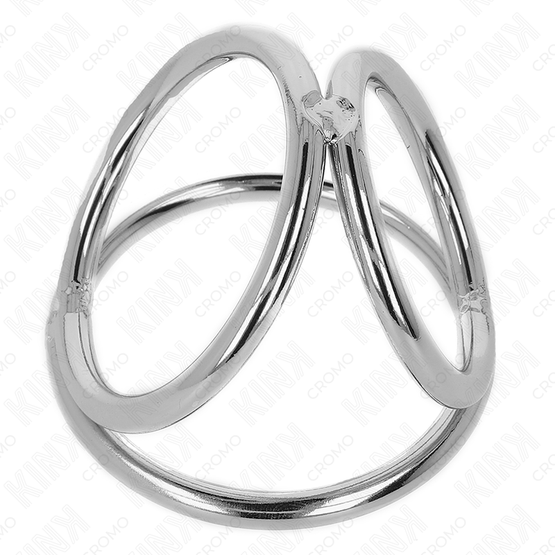 Triple Chrome Metal Penis Ring Set 3.8 – 5 cm, Model 2 – KINK